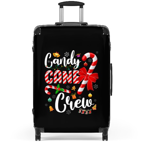 Christmas Candy Cane Lights Xmas Matching Family Suitcases