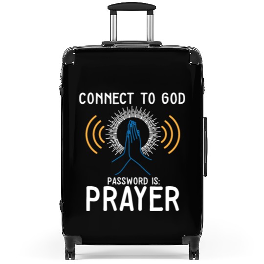 Connect to God I Love Jesus Believer Worship Suitcases