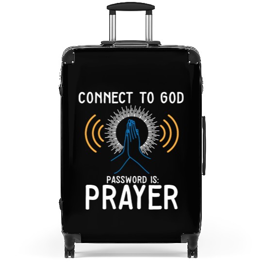 Connect to God I Love Jesus Believer Worship Suitcases