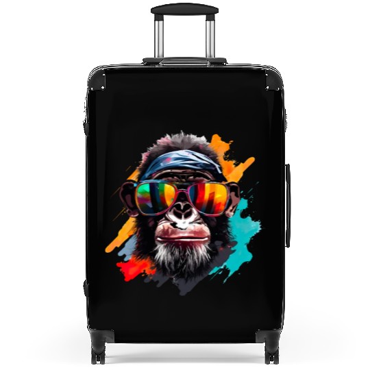 Street Art Monkey Urban Rap Street Monkey Suitcases