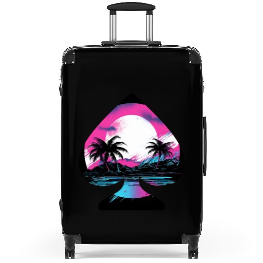 Tropical Synthwave Suitcases