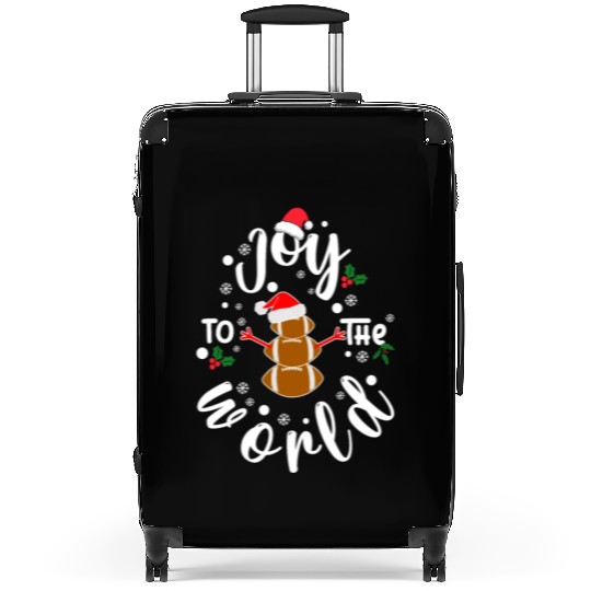 Christmas Football Snowman Joy To The World Suitcases
