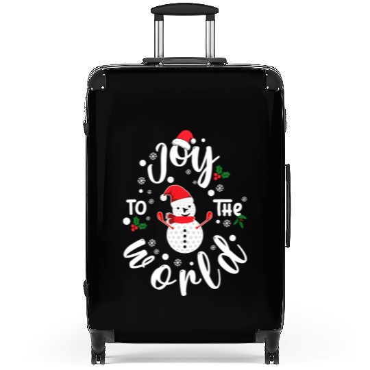 Christmas Golf Snowman Joy To The World Funny Golf Suitcases
