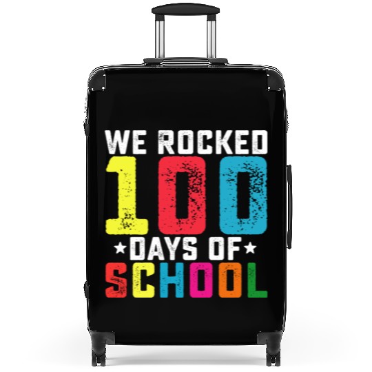 We Rocked 100 Days of School Teacher Student Suitcases