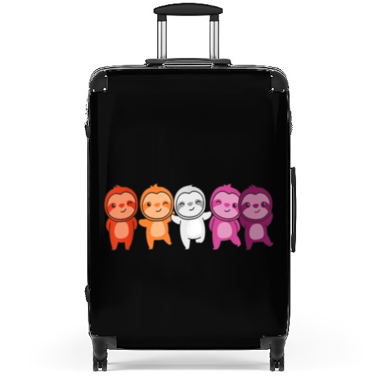 Lesbian Flag Pride Month Lgbtq Lesbian Sloth Suitcases