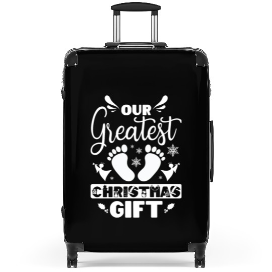 Becoming Mom & Dad, our greatest christmas gift Suitcases