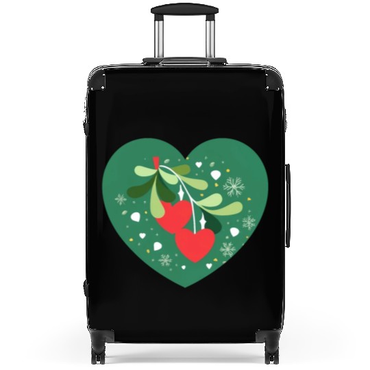 Mistletoe Hearts Suitcases