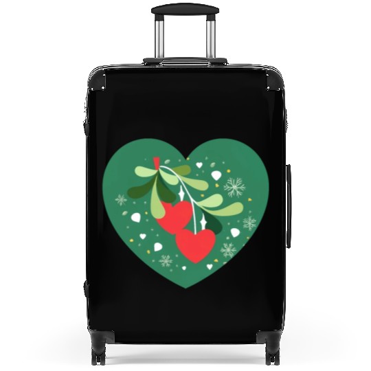 Mistletoe Hearts Suitcases