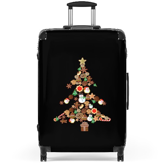 Gingerbread Christmas Tree Cookie Costume Decor Suitcases