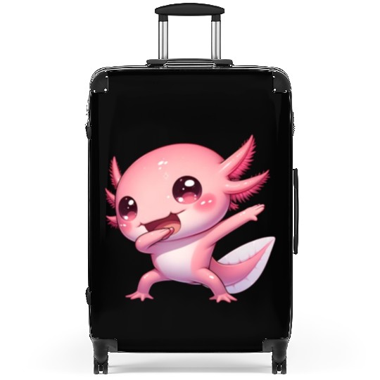 Dabbing Axolotl Kawaii Dance Moves Suitcases
