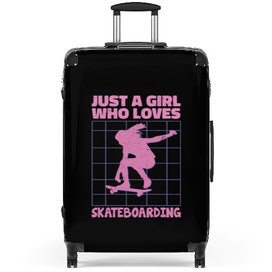 Just A Girl Who Loves Skateboarding Skateboard Ska Suitcases