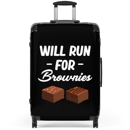 Will Run For Brownies Fudge Cookie Marshmallow Suitcases
