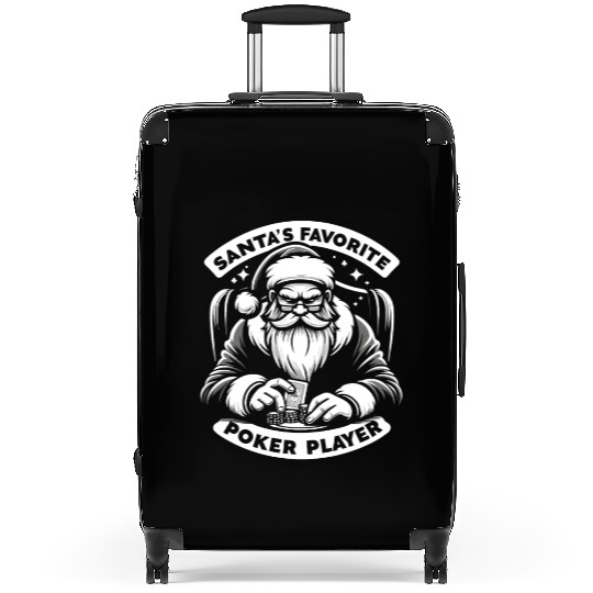 Xmas Santa Claus Poker Player Suitcases