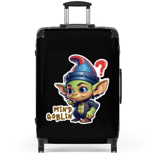 Funny Green Goblin Monster - Mind Goblin Deez Nuts Suitcases