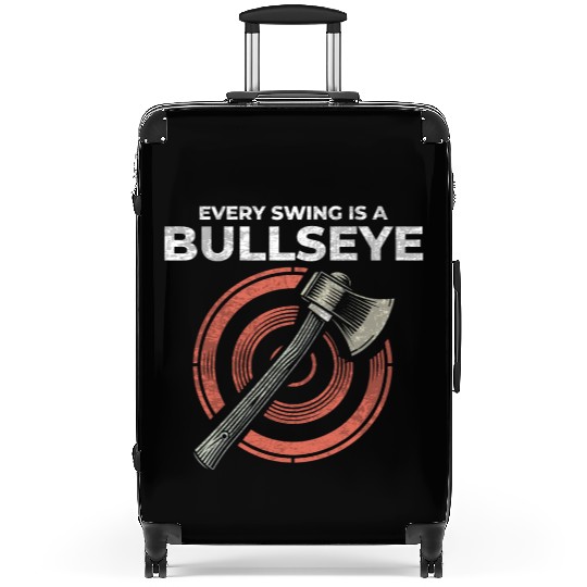 Axe Throwing Axe Thrower Lumberjack Funny Bullseye Suitcases