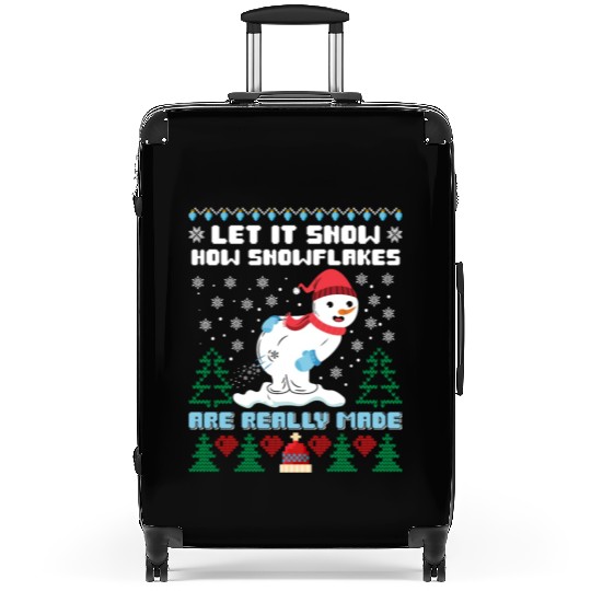 Snowman Let it Snow Christmas Snow Fever Suitcases