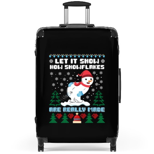 Snowman Let it Snow Christmas Snow Fever Suitcases