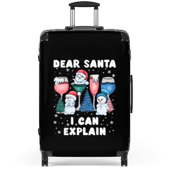 Schneemann Dear Santa I can Explain Funny Suitcases