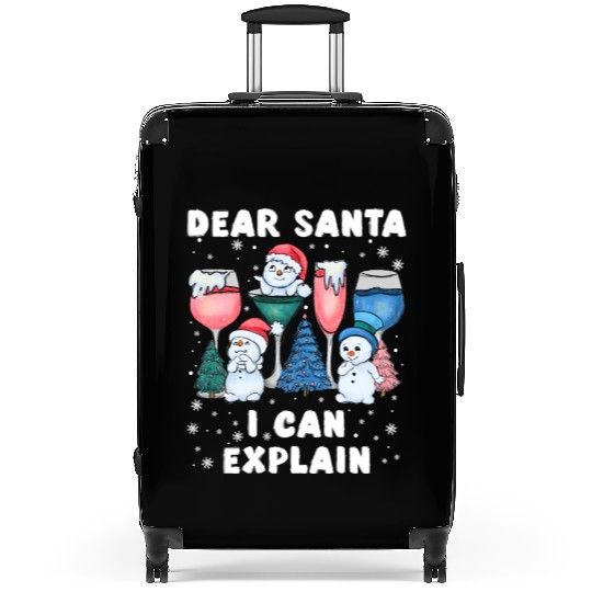 Schneemann Dear Santa I can Explain Funny Suitcases