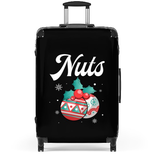 Christmas Nuts Santa Snowflakes Candy Canes Winter Suitcases