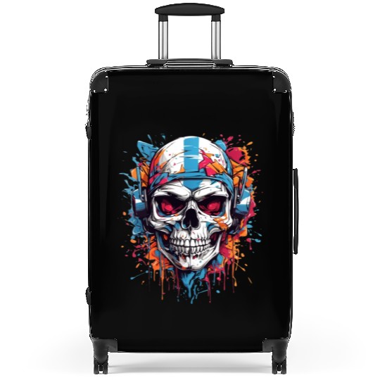 Skull Givin' Raspberry Dk Suitcases