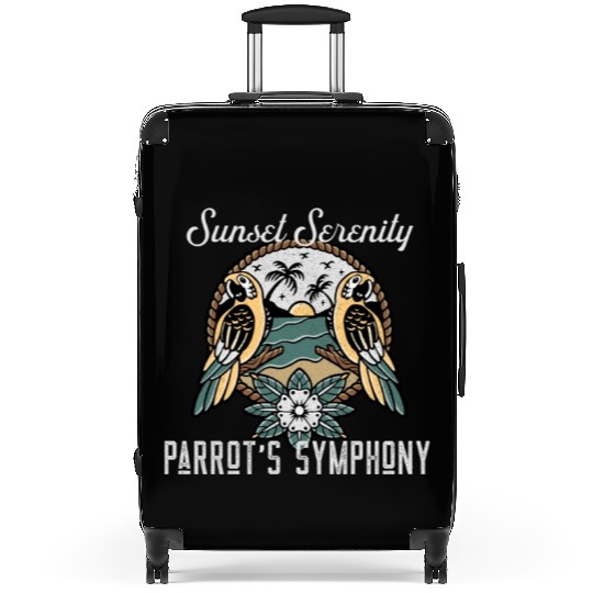 Sunset serenity beach lover gift Suitcases