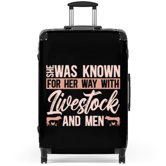 Livestock Breeder She Was Known For Farm Animals Suitcases