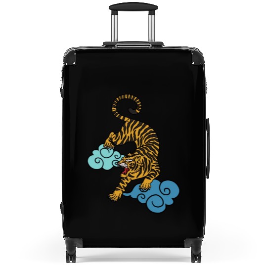 Great Tiger On Beautifull Sky Suitcases