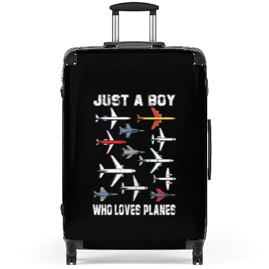 Airplane Just A Boy Who Loves Planes Boys Toddler Suitcases