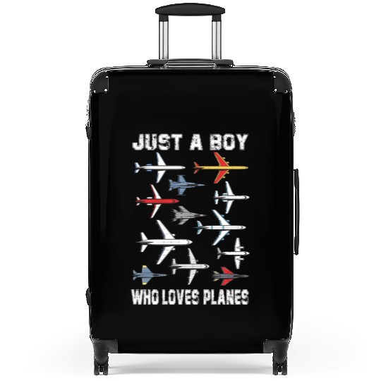 Airplane Just A Boy Who Loves Planes Boys Toddler Suitcases