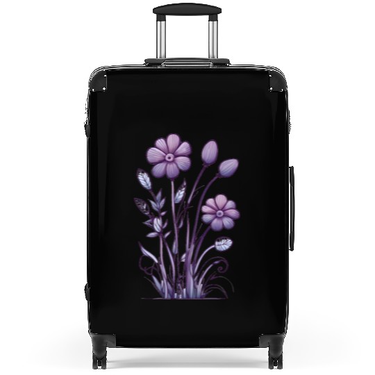 Lavender Majesty: A Tapestry of Orchids and Lilacs Suitcases