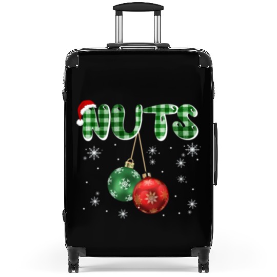 Chest Nuts Christmas Funny Couple Matching Suitcases