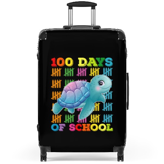 100 Days Of School Turtle Teacher Student Suitcases