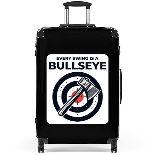 Axe Throwing Axe Thrower Lumberjack Funny Bullseye Suitcases