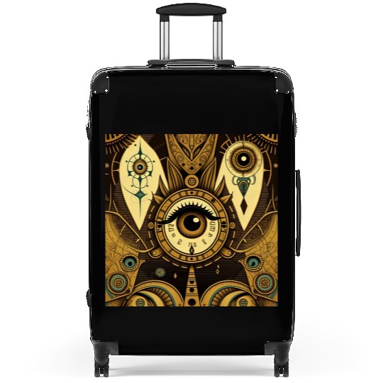 Abstract New Age 1920s Steampunk Design Suitcases
