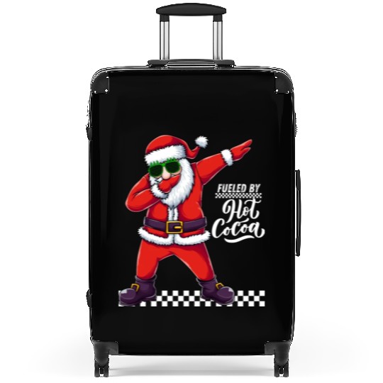 Fueled by Hot Cocoa, dabbing Santa Suitcases