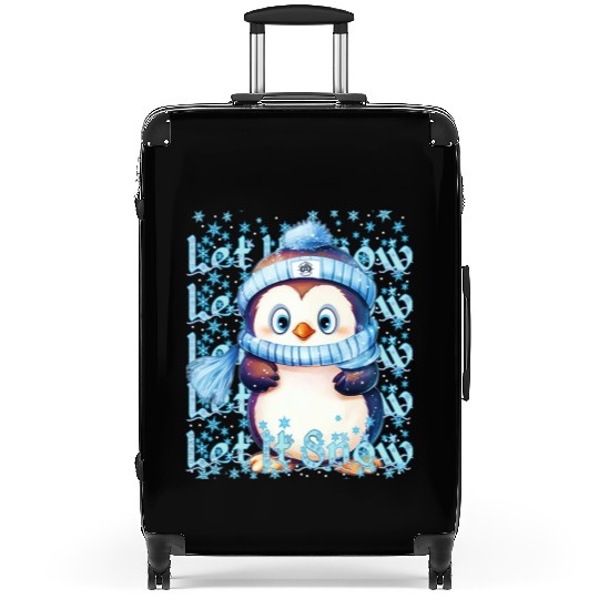 Let it Snow Winter Penguin Suitcases