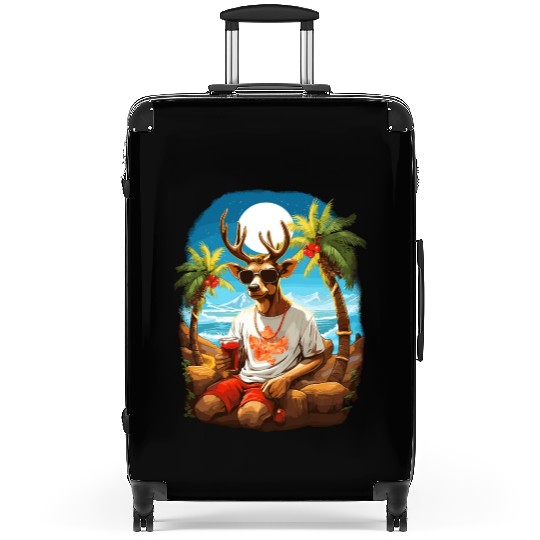 Tropical Reindeer Holiday Escape Suitcases