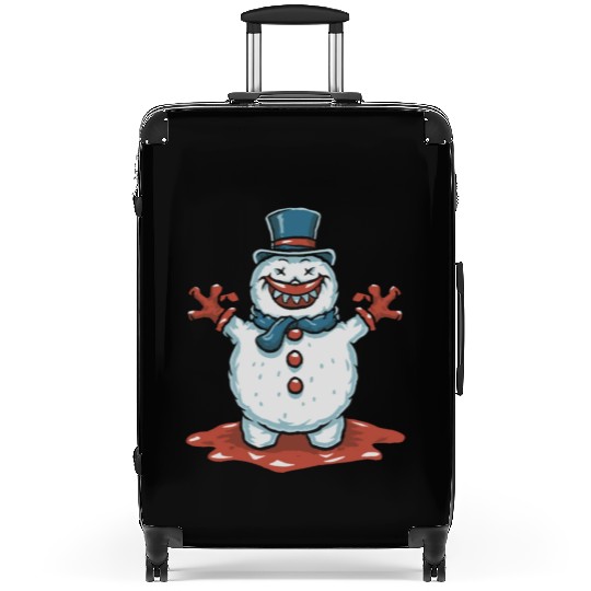 frosty snowman creepy Suitcases