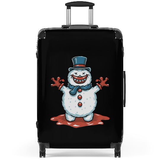 frosty snowman creepy Suitcases