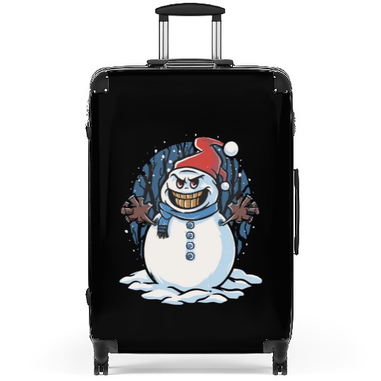 frosty snowman creepy Suitcases