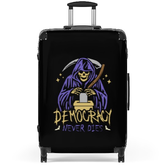 Democracy Never Dies Spooky Halloween Voting Meme Suitcases