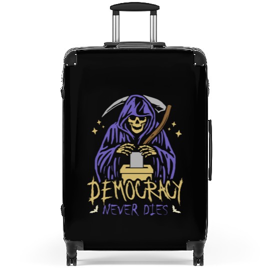 Democracy Never Dies Spooky Halloween Voting Meme Suitcases