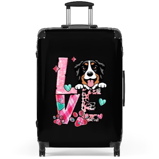 Bernese Dog I Love My Dog Valentines Day Suitcases