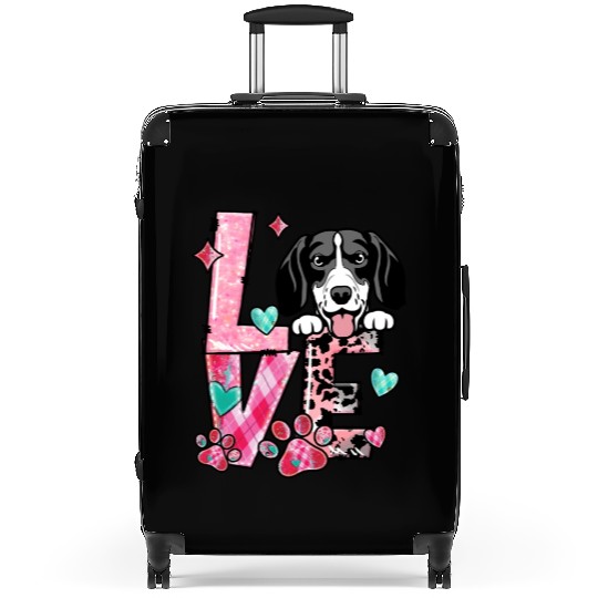English Pointer I Love My Dog Valentines Day Suitcases