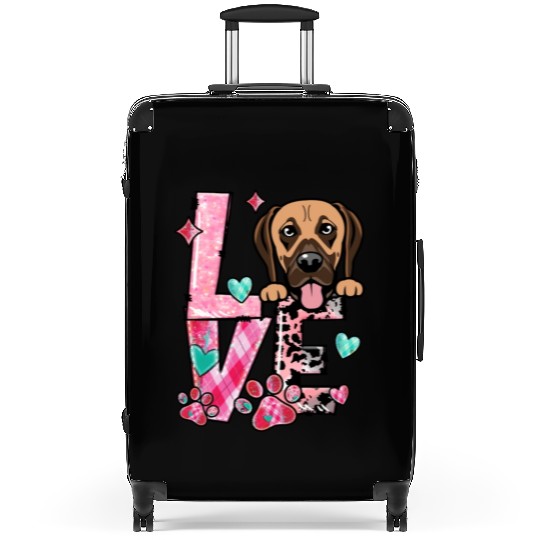Great Dane Dog I Love My Dog Fur Baby Valentines D Suitcases