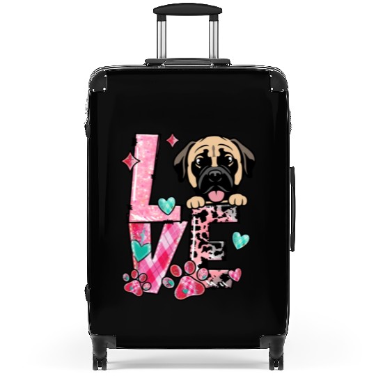 Mastiff Dog I Love My Dog Fur Baby Valentines Day Suitcases
