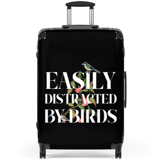 Easily Distracted By Birds Bird Lover Suitcases