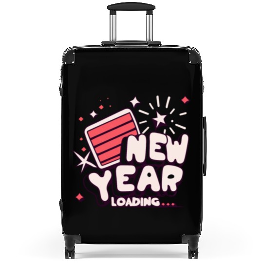 NYE New Year Loading Cheers To Festive New Year's Suitcases