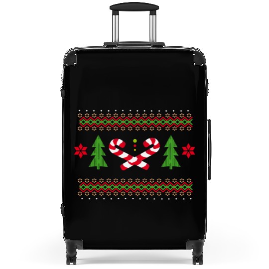 Candy canes pattern for Christmas Suitcases